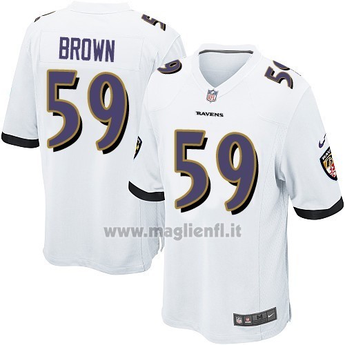Maglia NFL Game Baltimore Ravens Brown Bianco